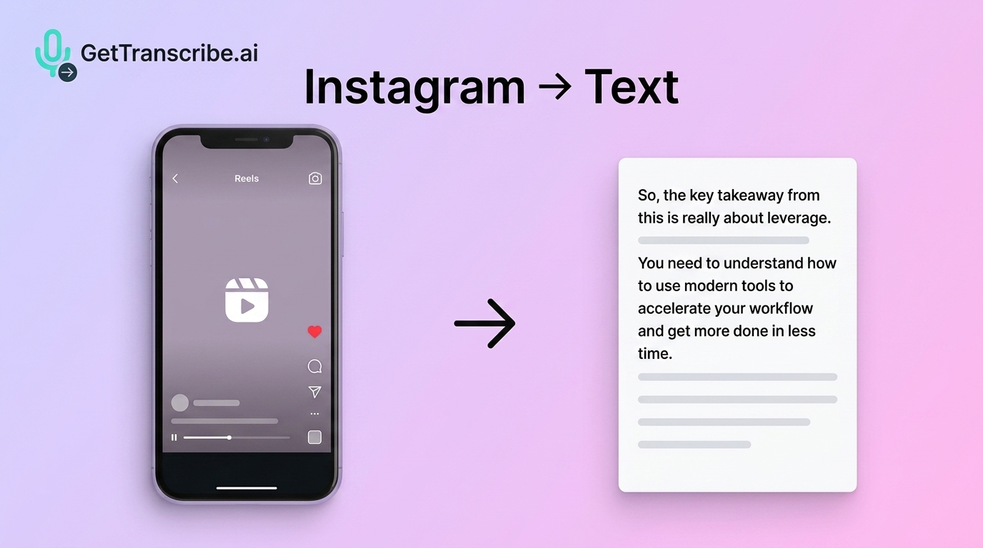 Instagram Video to Text Converter — Hero Image