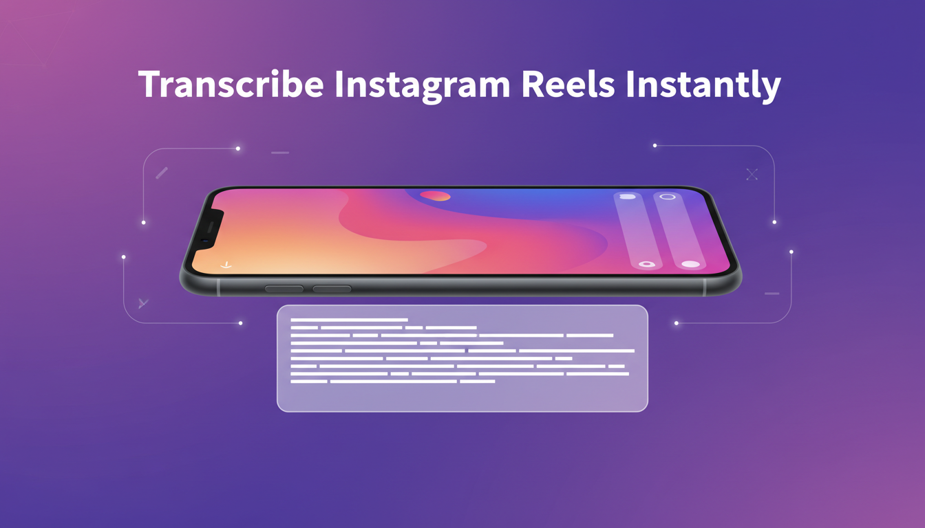 Transcribe Instagram Reels Instantly — AI-powered transcript from any Instagram Reel URL using GetTranscribe.ai